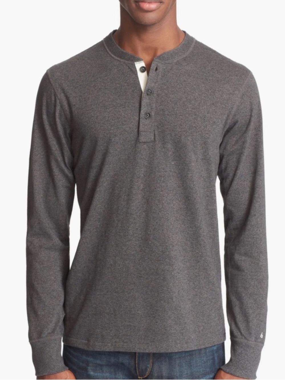 Rag & Bone Standard Issue Charcoal Gray Henley Shirt Size XL Urban Rugged